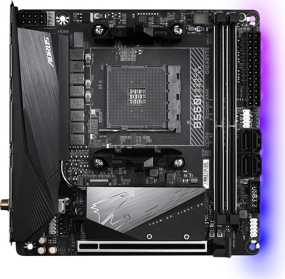 Gigabyte B550I Aorus Pro AX - AMD B550 - So. AM4 - ITX