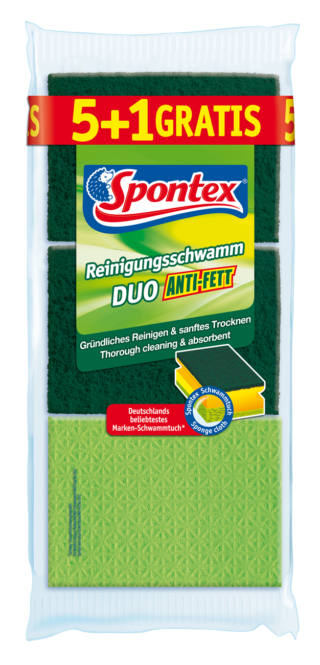 Spontex Reinigungsschwamm Duo Anti-Fett f. sort. 6er Pack