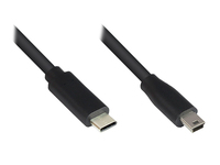 USB2.0 Kabel C-Mini B5pol. schw. 3m