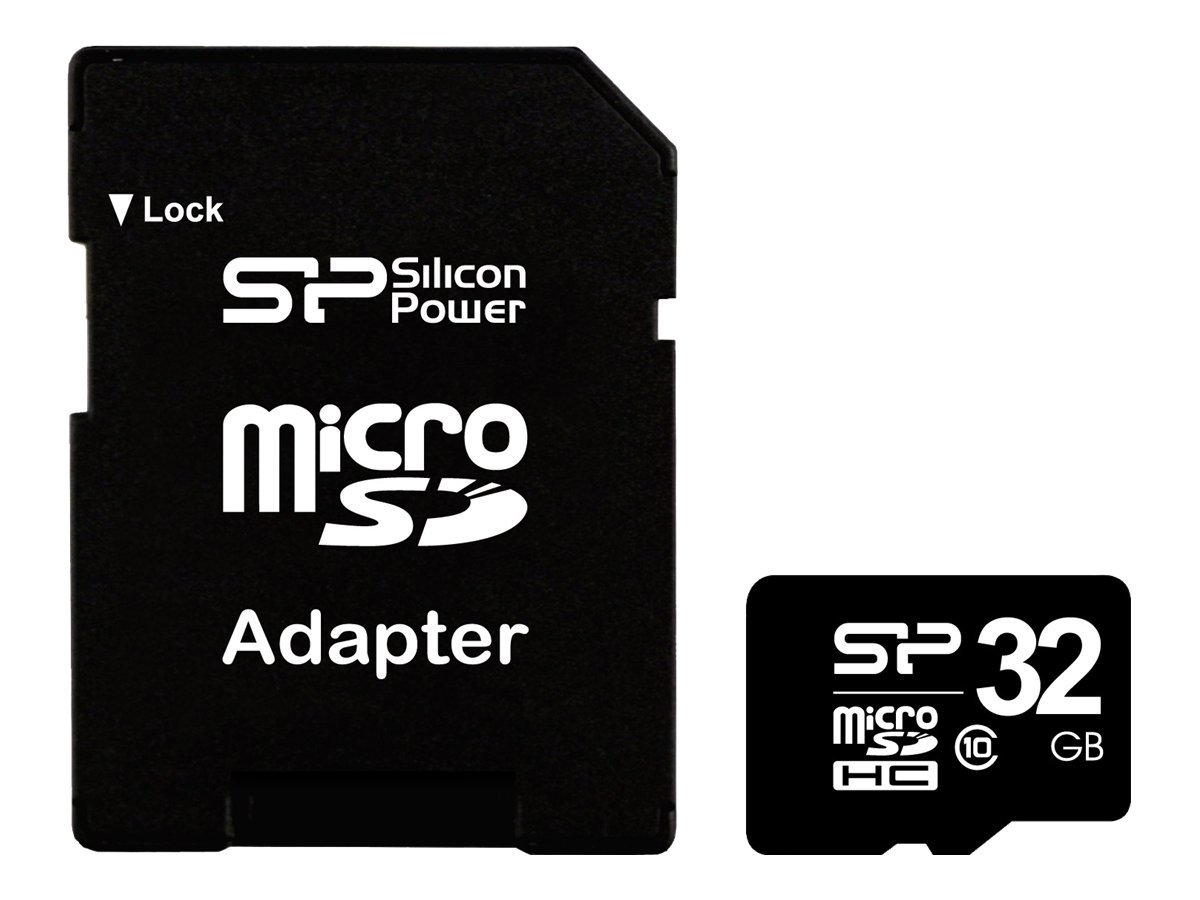 Silicon Power Flash-Speicherkarte (microSDHC/SD-Adapter inbegriffen)