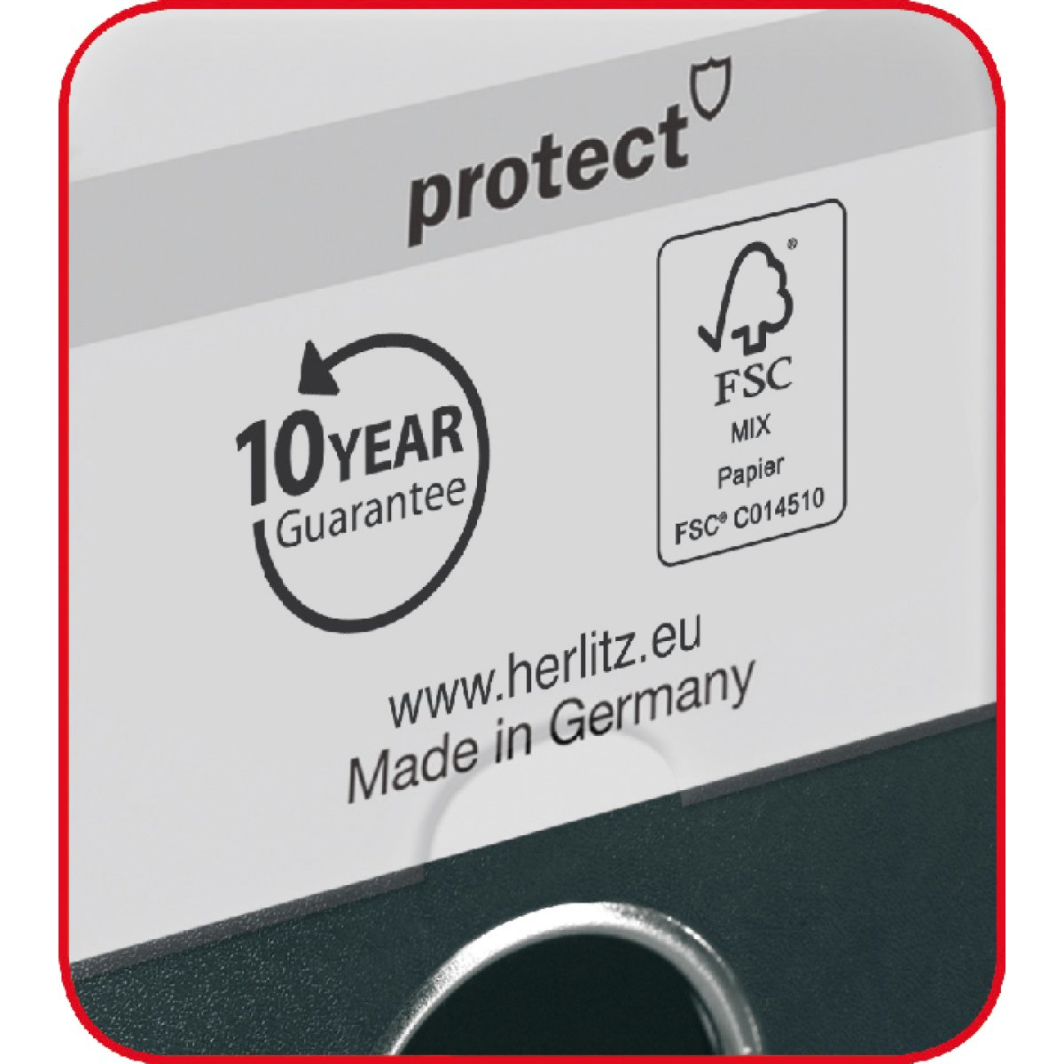 herlitz | Ordner maX.file protect A4 8cm c.tq PP-Folienbezug Wechselfenster