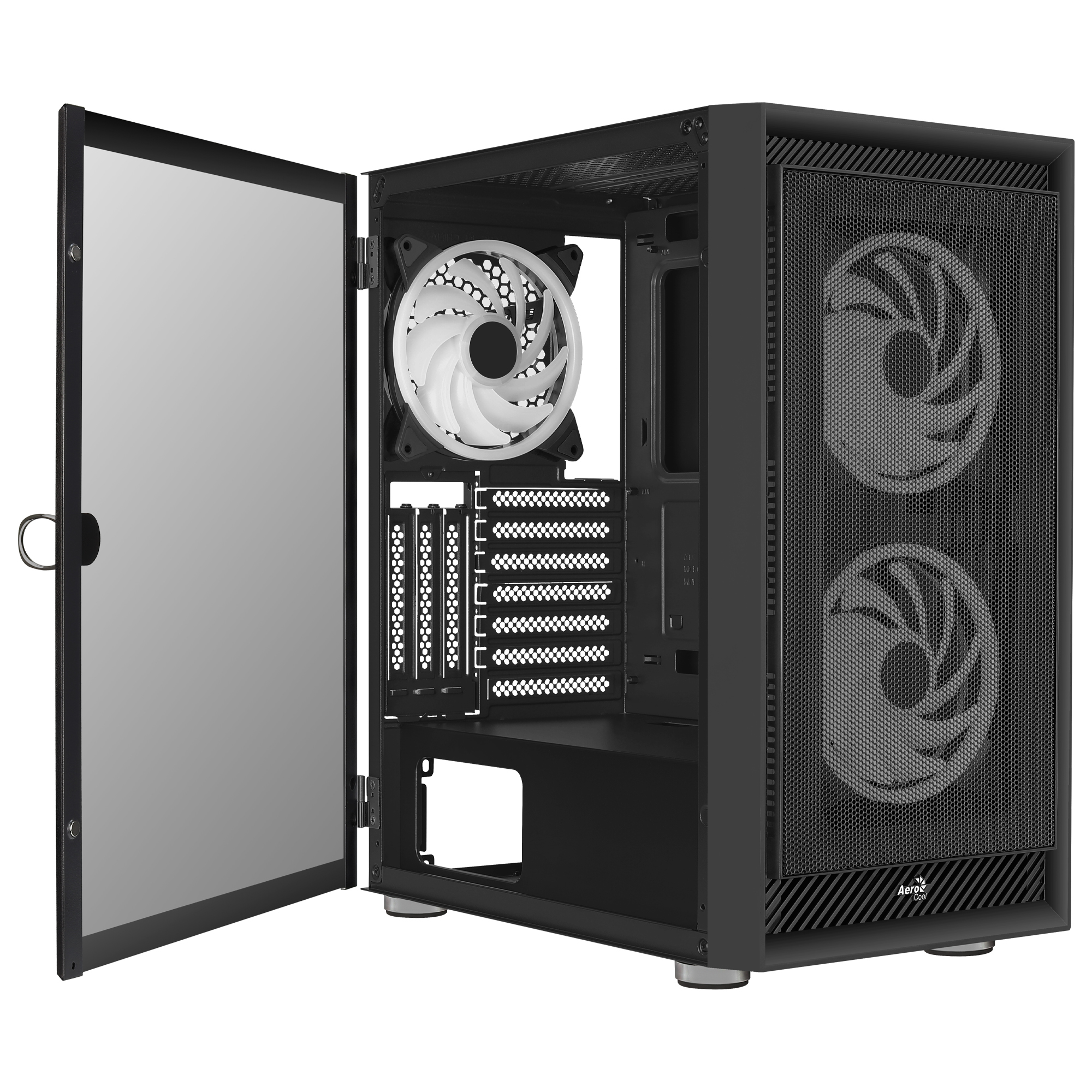 AeroCool Graphite ARGB - Schwarz - Glasfenster