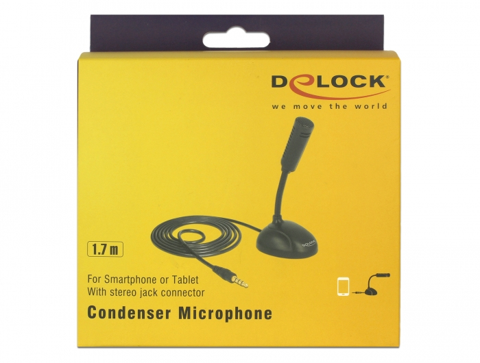 Delock Mikrofon - Kabelgebunden - 3,5 mm Klinke - Schwarz