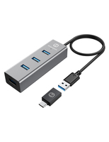 4-Port USB HUB 3.0    USB-A  inkl. USB-C Adapter retail