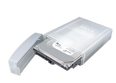 ICY BOX | Festplatten Schutz Box für 3,5" IDE und SATA Festplatten | transpar.