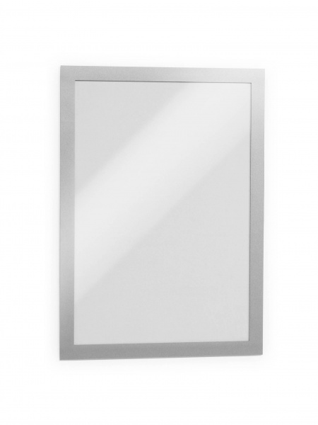 DURAFRAME Inforahmen A4 – selbstklebend – silber (10 Stück)