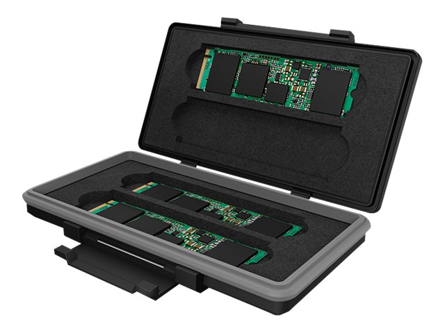 ICY BOX | Schutzbox für 4x M.2 SSDs bis zu 80 mm Länge | black/grey