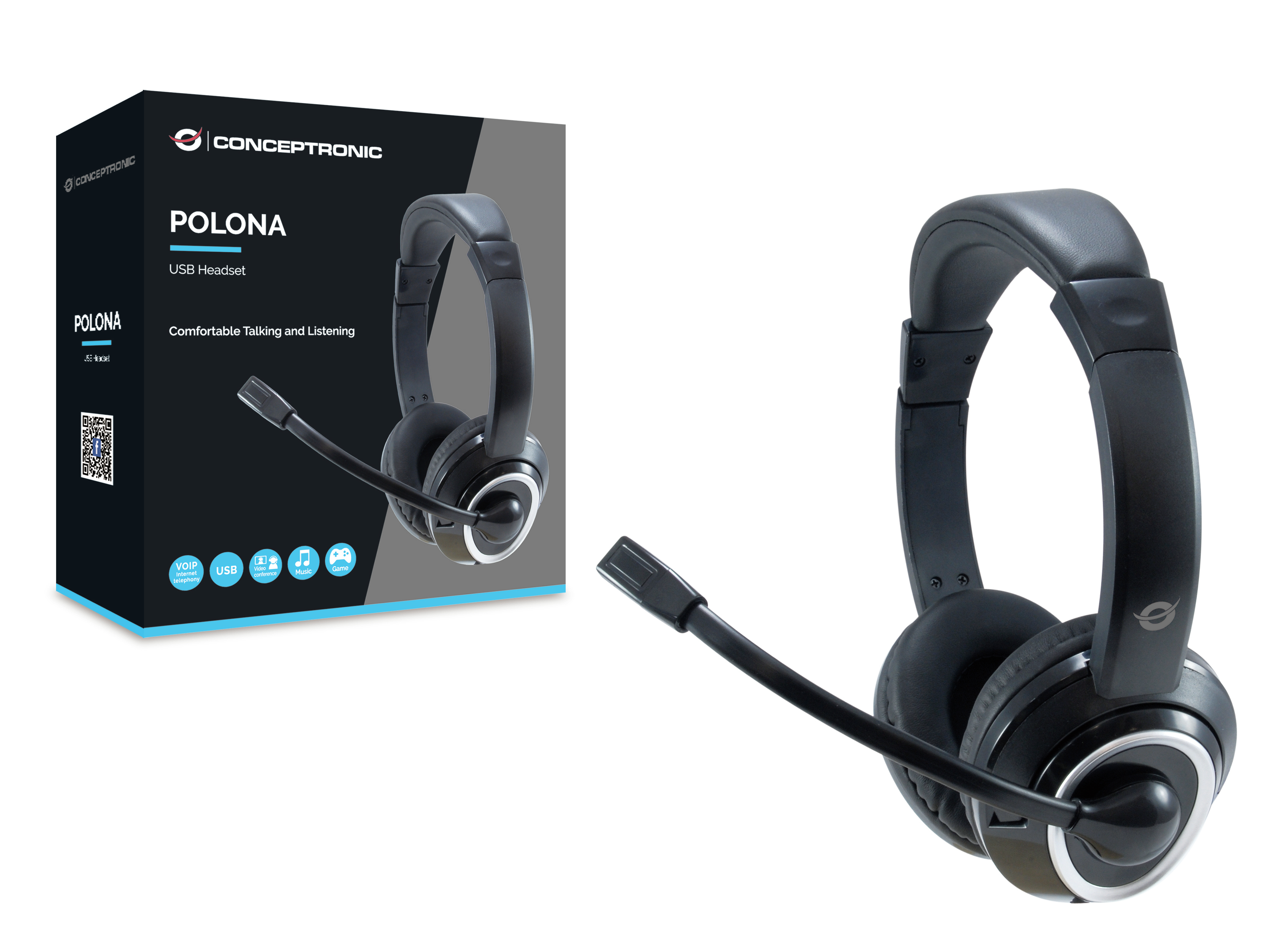 Conceptronic Polona POLONA01B - Headset - ohrumschließend