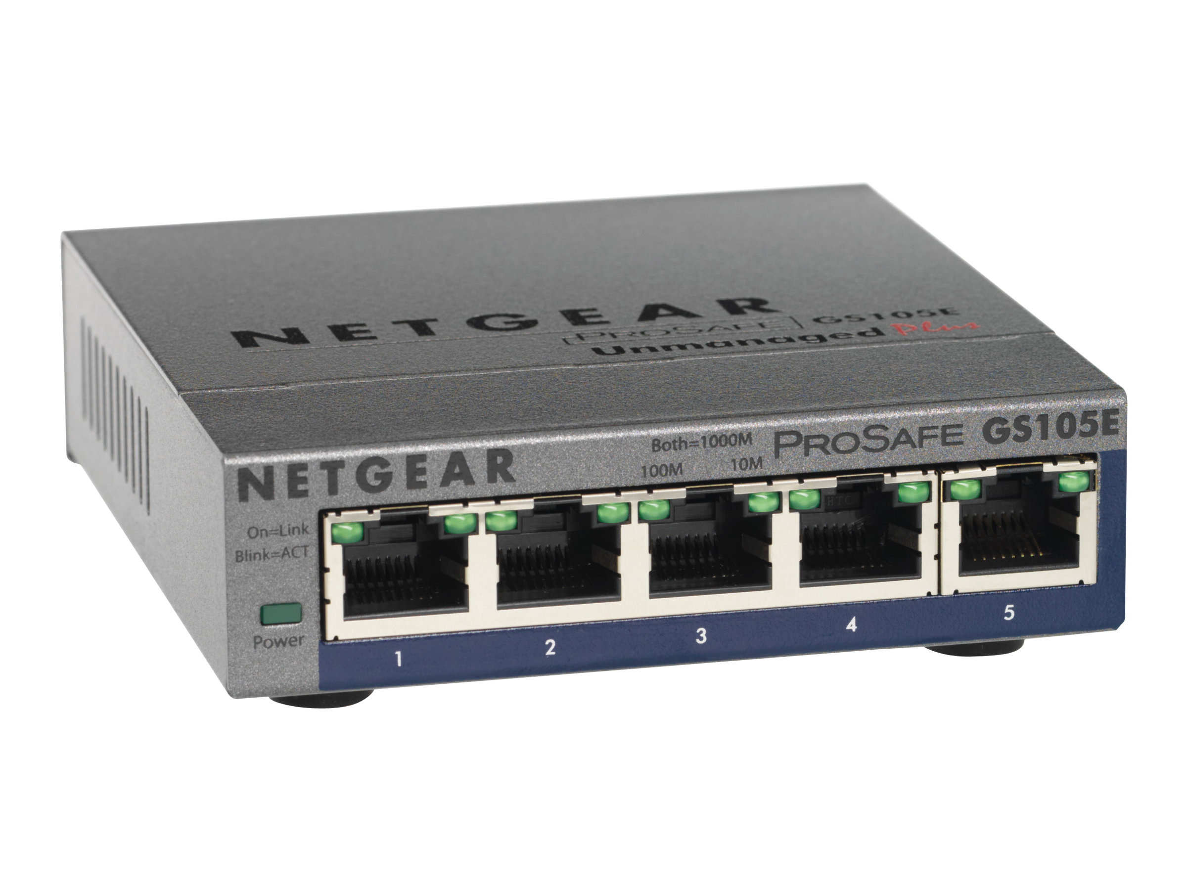 Netgear Plus GS105Ev2 - Switch - unmanaged - 5 x 10/100/1000