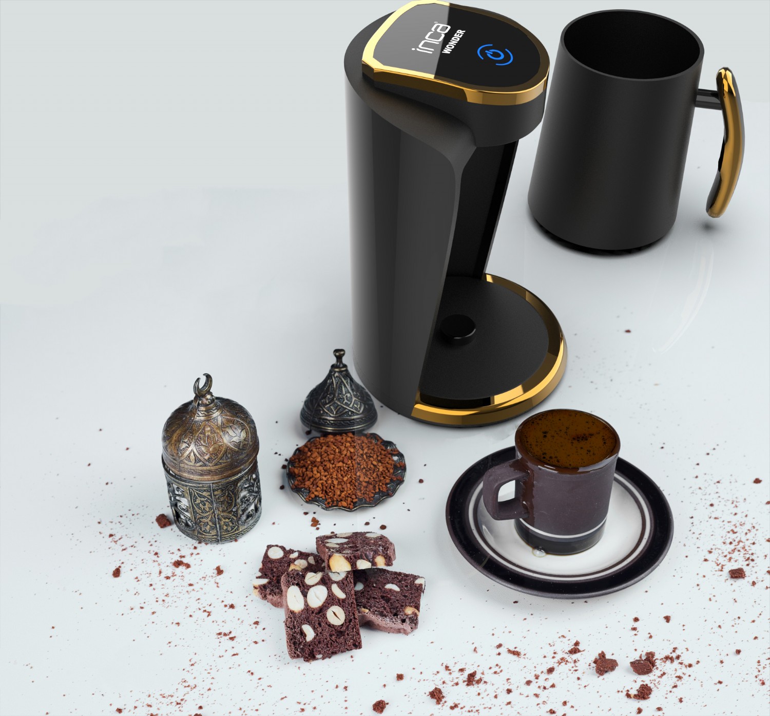 INCA | Mokka-Kaffeemaschine | Wonder Serie | Touch-Control-Schalter