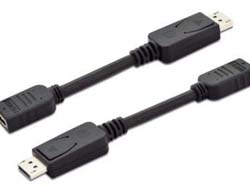 DIGITUS | DisplayPort Adapter / Konverter, 0,15m, schwarz