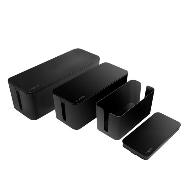 KAB0077 - Kabelbox 3er Set schwarz