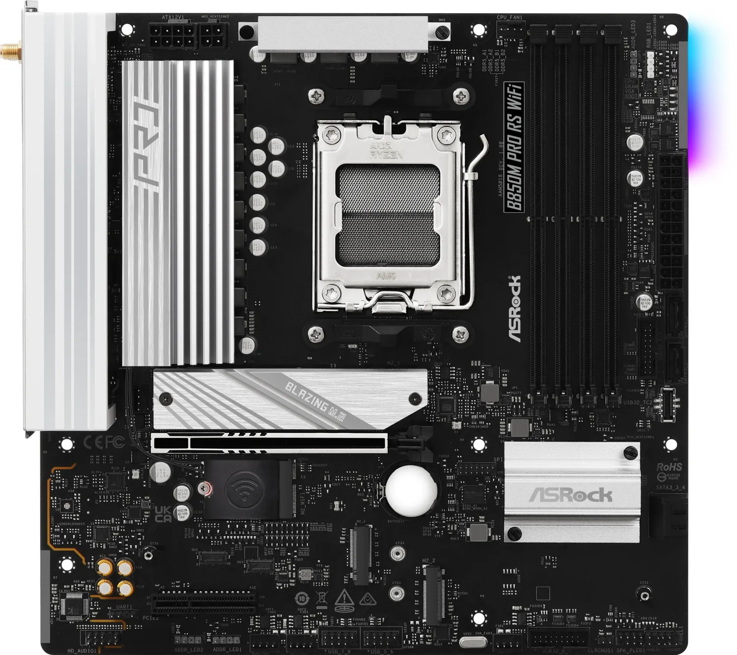 AsRock B850M Pro RS WiFi - AMD B850 - So. AM5 - mATX