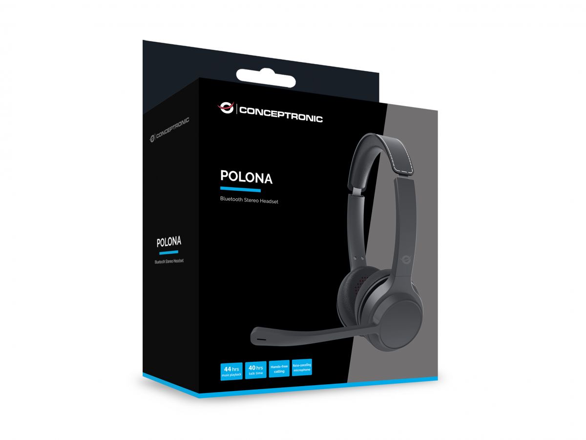 CONCEPTRONIC Headset Wireless Bluetooth 5.3 BT Konnekt.   sw