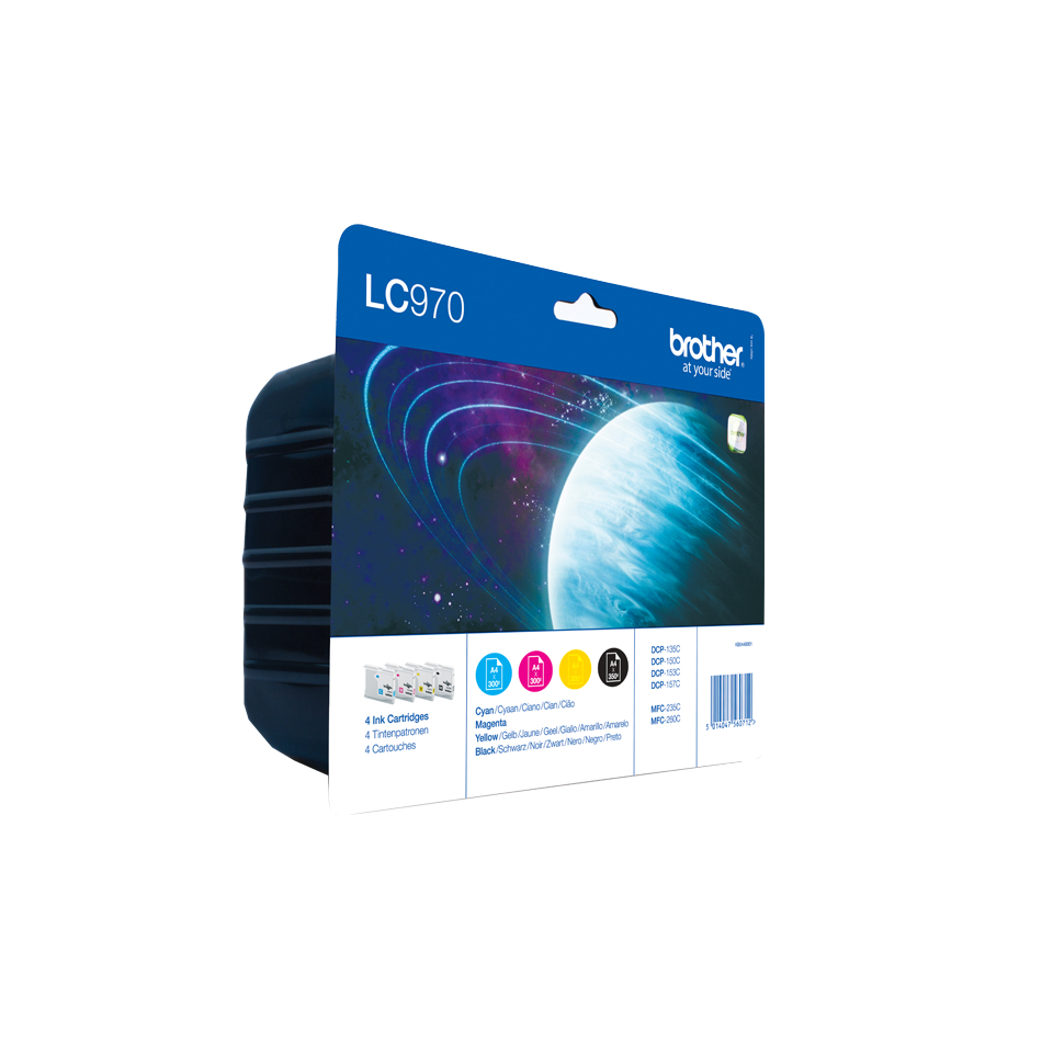 Brother LC970 Value Pack - 4er-Pack - Schwarz, Gelb, Cyan, Magenta