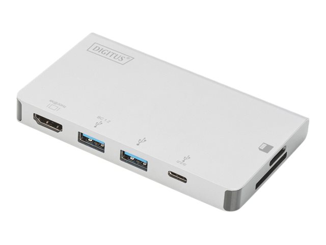 Dockingstation USB3.0/C 6Port Travel Dock 4K silber
