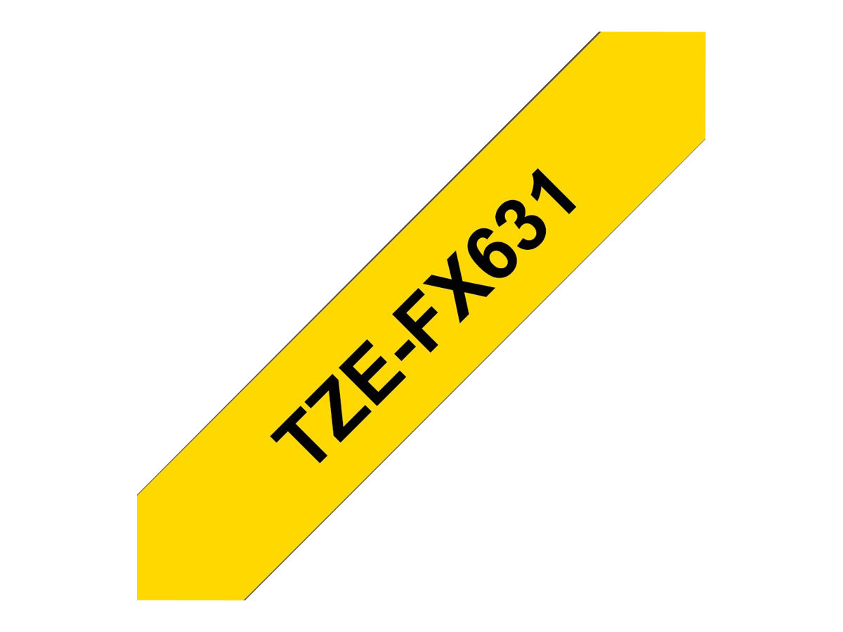 Brother TZe-FX631 - Schwarz auf Gelb - Rolle (1,2 cm x 8 m)
