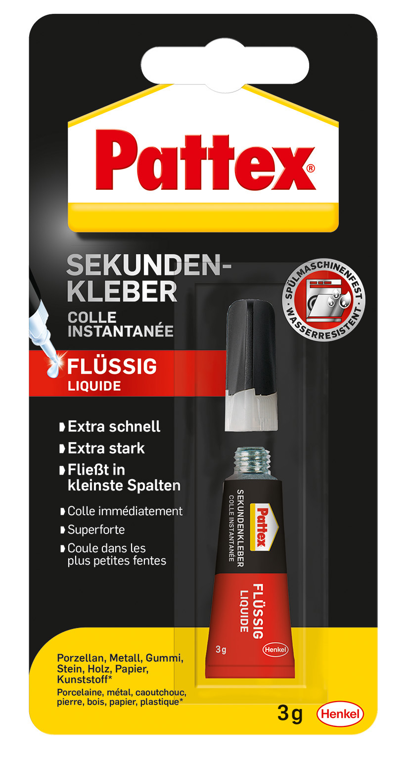 Sekundenkleber Classic Flüssig WA97, Tube mit 3g