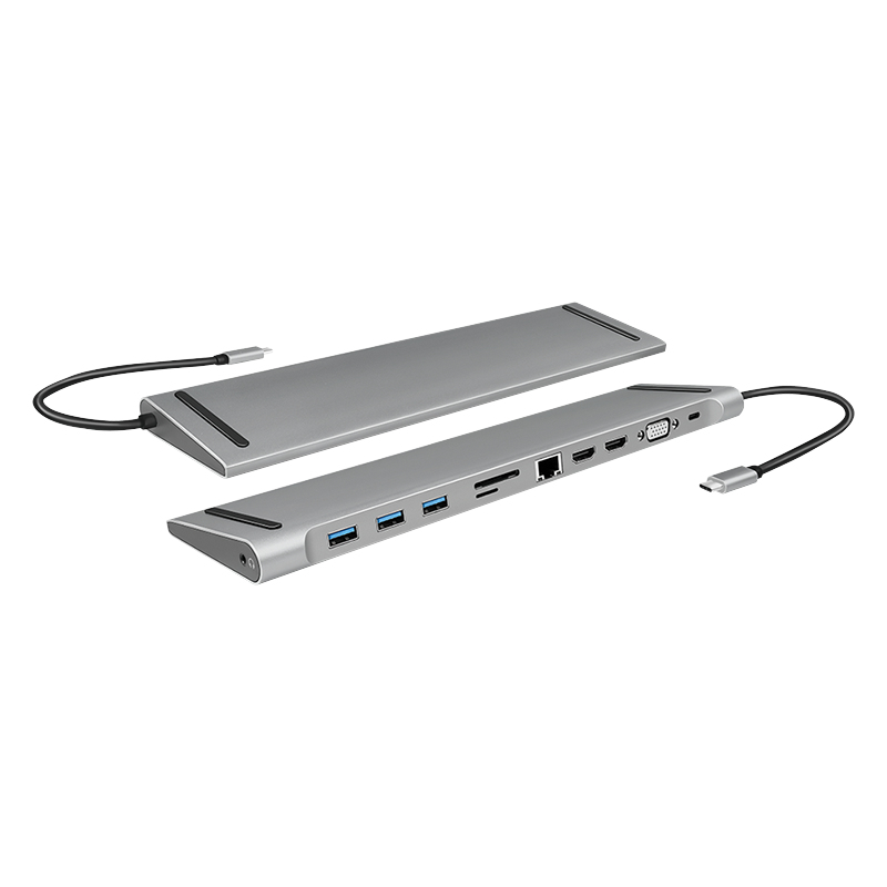 LogiLink UA0373 - Verkabelt - USB 3.2 Gen 1 (3.1 Gen 1) Type-C - 100 W - 3,5 mm - 10,100,1000 Mbit/s - Aluminium