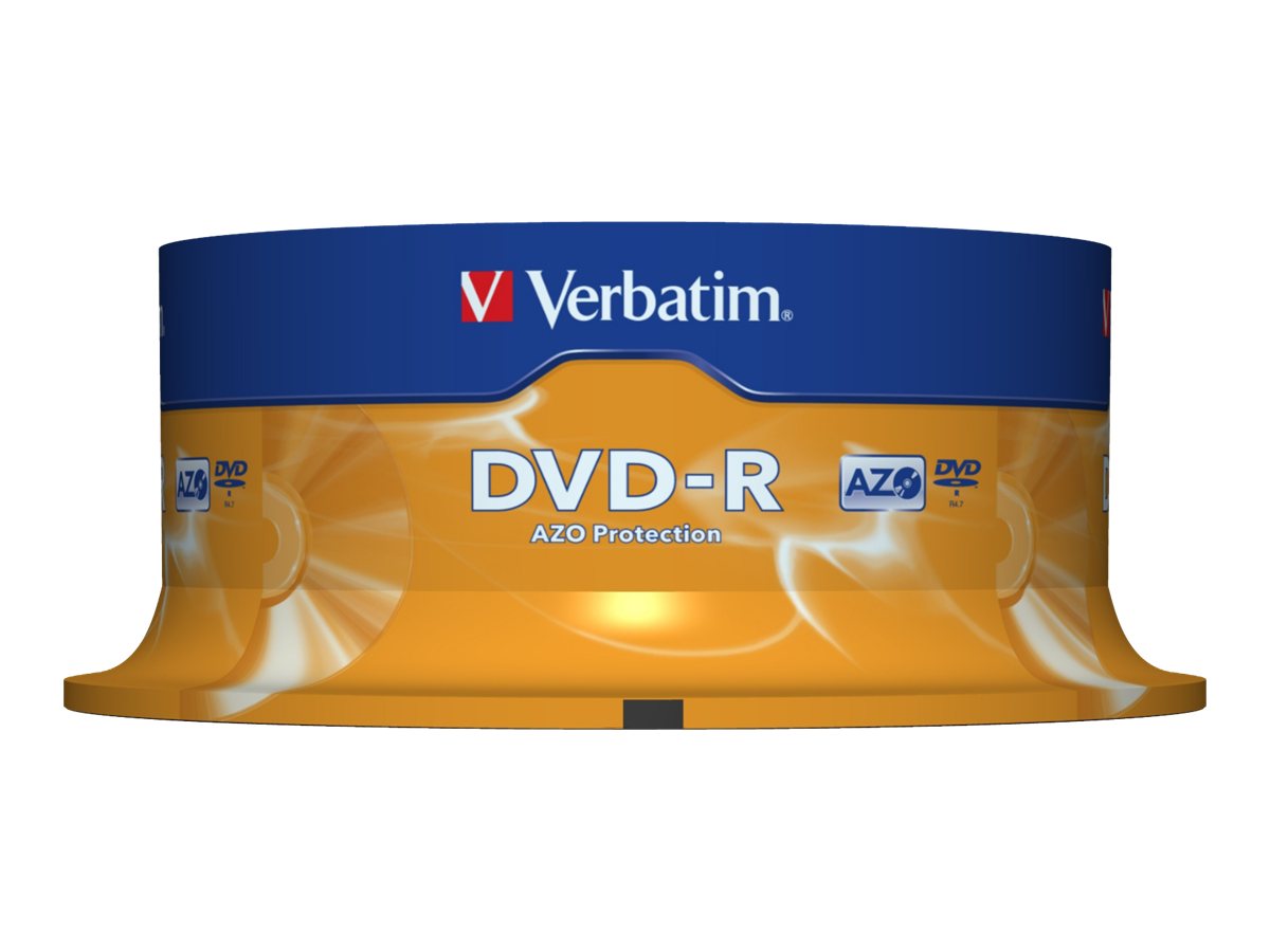 Verbatim 25 x DVD-R - 4.7 GB 16x - mattsilber