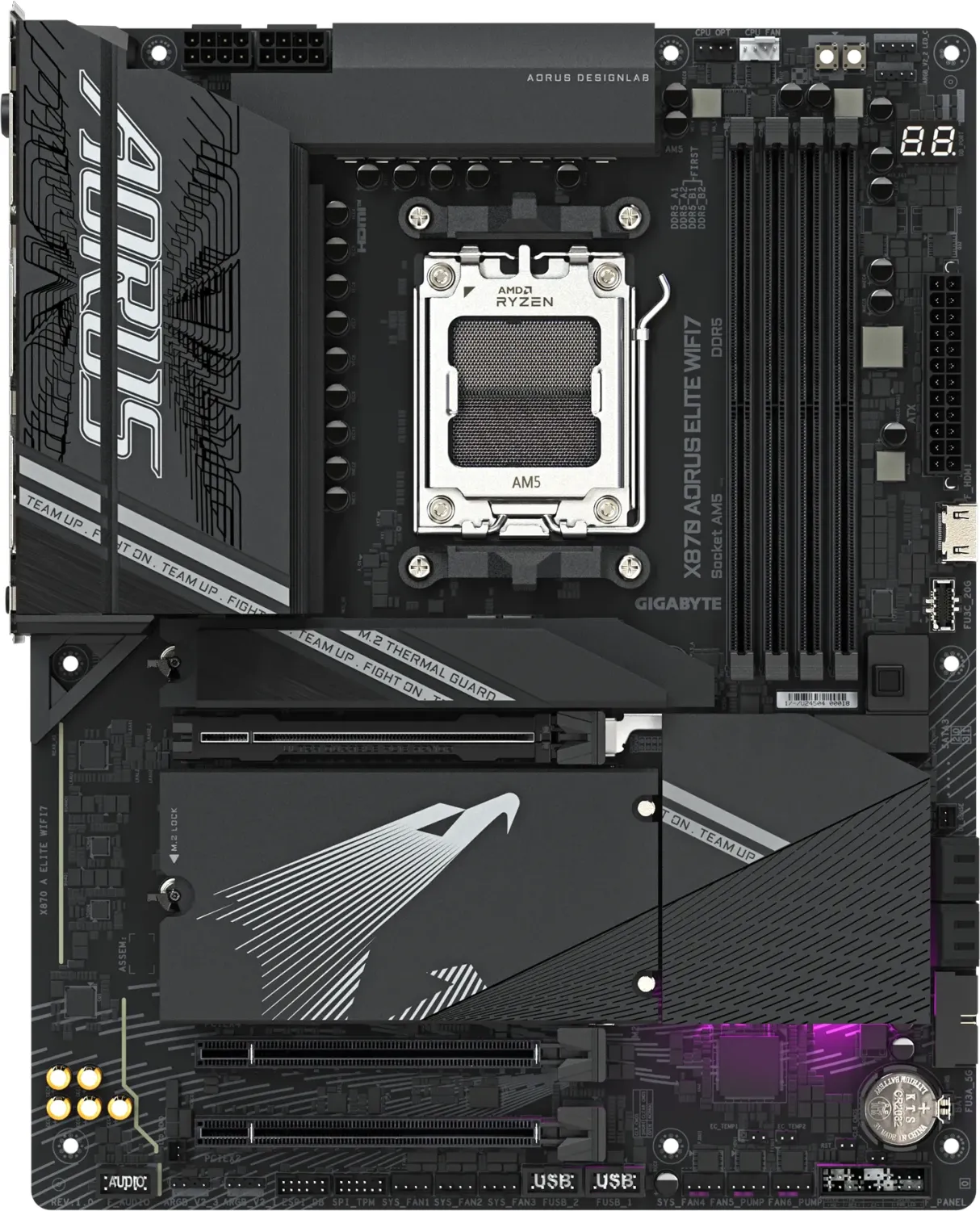 Gigabyte X870 Aorus Elite WIFI7 - AMD X870 - So. AM5 - ATX