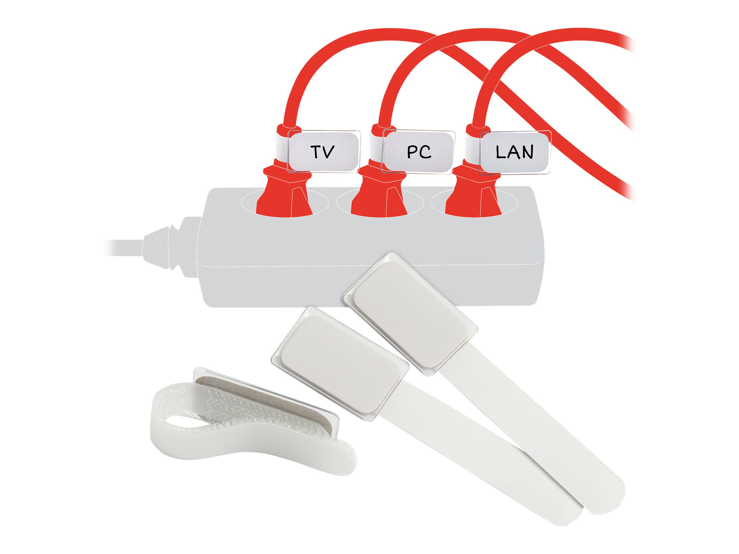 Label-the-cable LTC MINI TAGS - Draht-/Kabel-Marker - 9 cm - weiß (Packung mit 10)