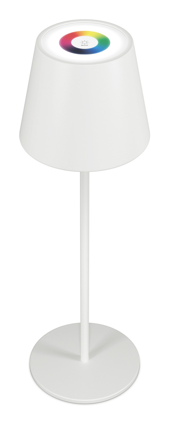 LED-RGB Tischlampe dimmbar mit Akku,weiss