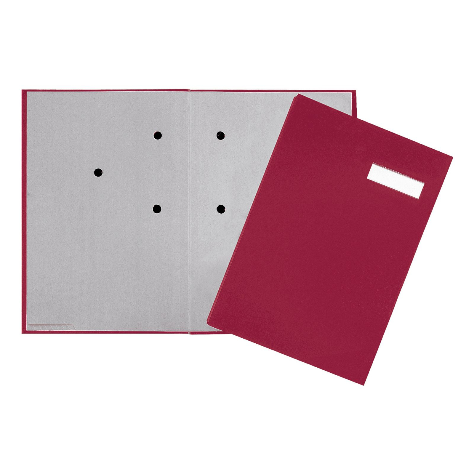 Pagna Unterschriftsmappe 20 Fächer - A4 - Karton - Rot - Weiß - Porträt - 240 mm - 25 mm