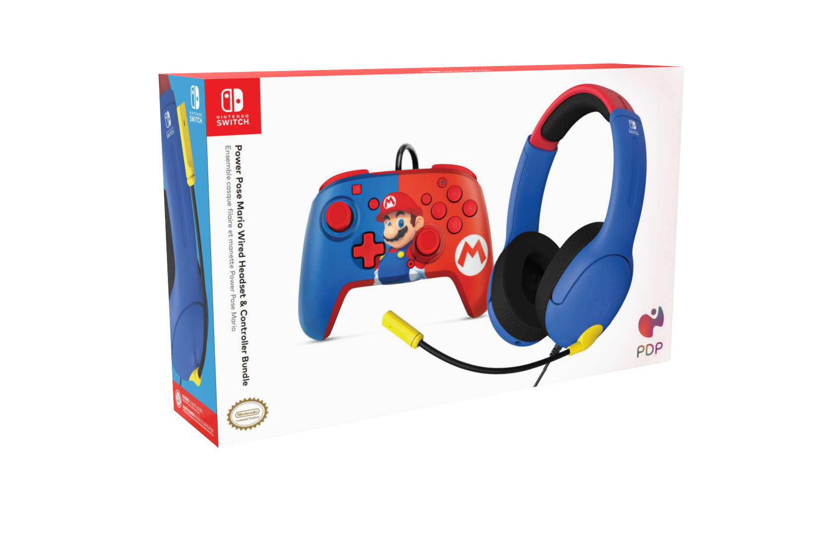 PDP Headset & Controller Bundle Mario | Nintendo Switch
