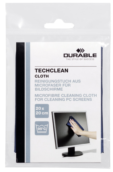 DURABLE | TECHCLEAN CLOTH Mikrofasertuch 200x200mm blau