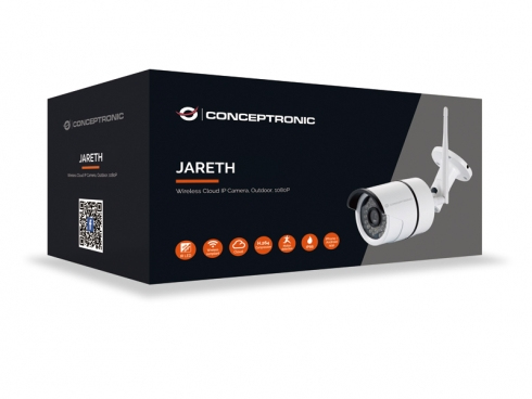 Conceptronic Jareth - IP-Sicherheitskamera - Indoor - Verkabelt & Kabellos - Extern - CE - Geschoss