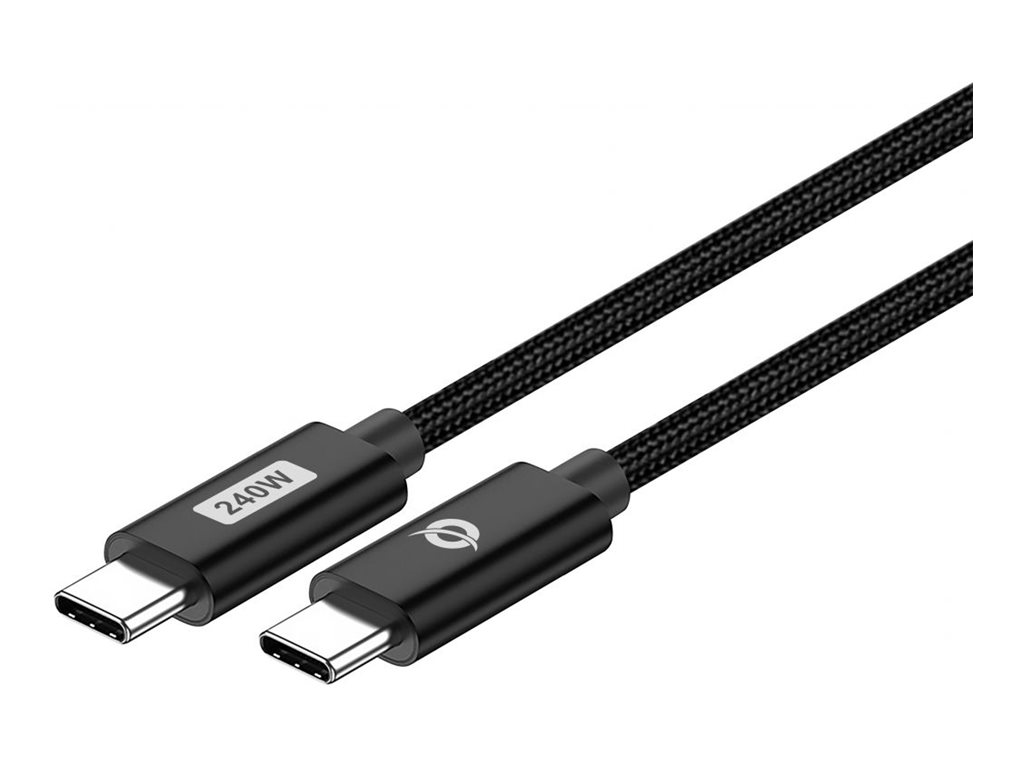 CONCEPTRONIC Kabel USB-C3.1->C 240W/QC       480Mbs 1.20m sw