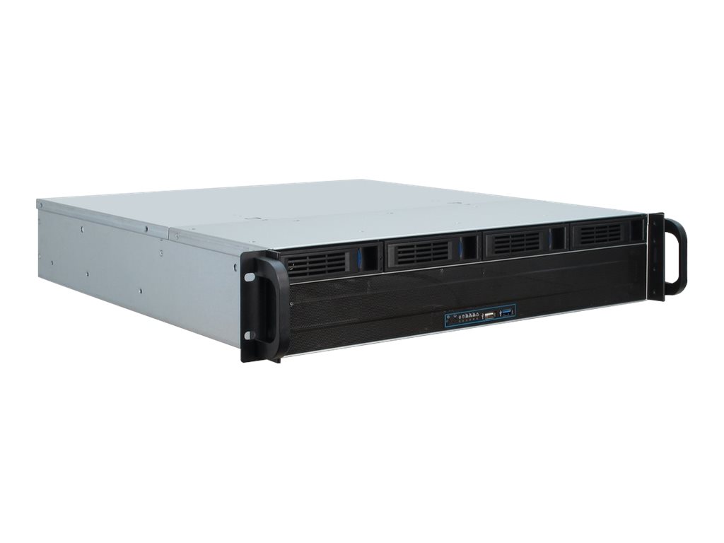 Inter-Tech IPC 2U-2404L - Rack-Montage - 2U - micro ATX - SATA/SAS - Hot-Swap - ohne Netzteil (ATX / PS/2)