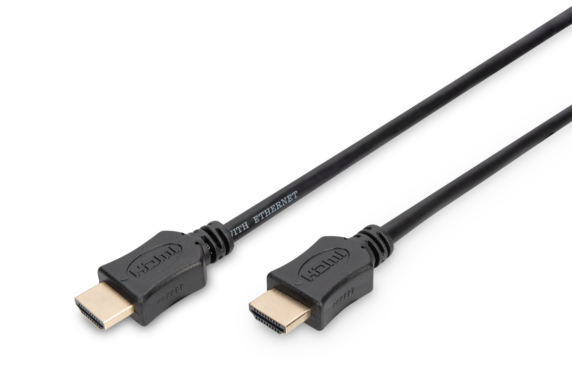 DIGITUS | HDMI-Kabel A->A Ethernet St/St 3.0m schwarz gold