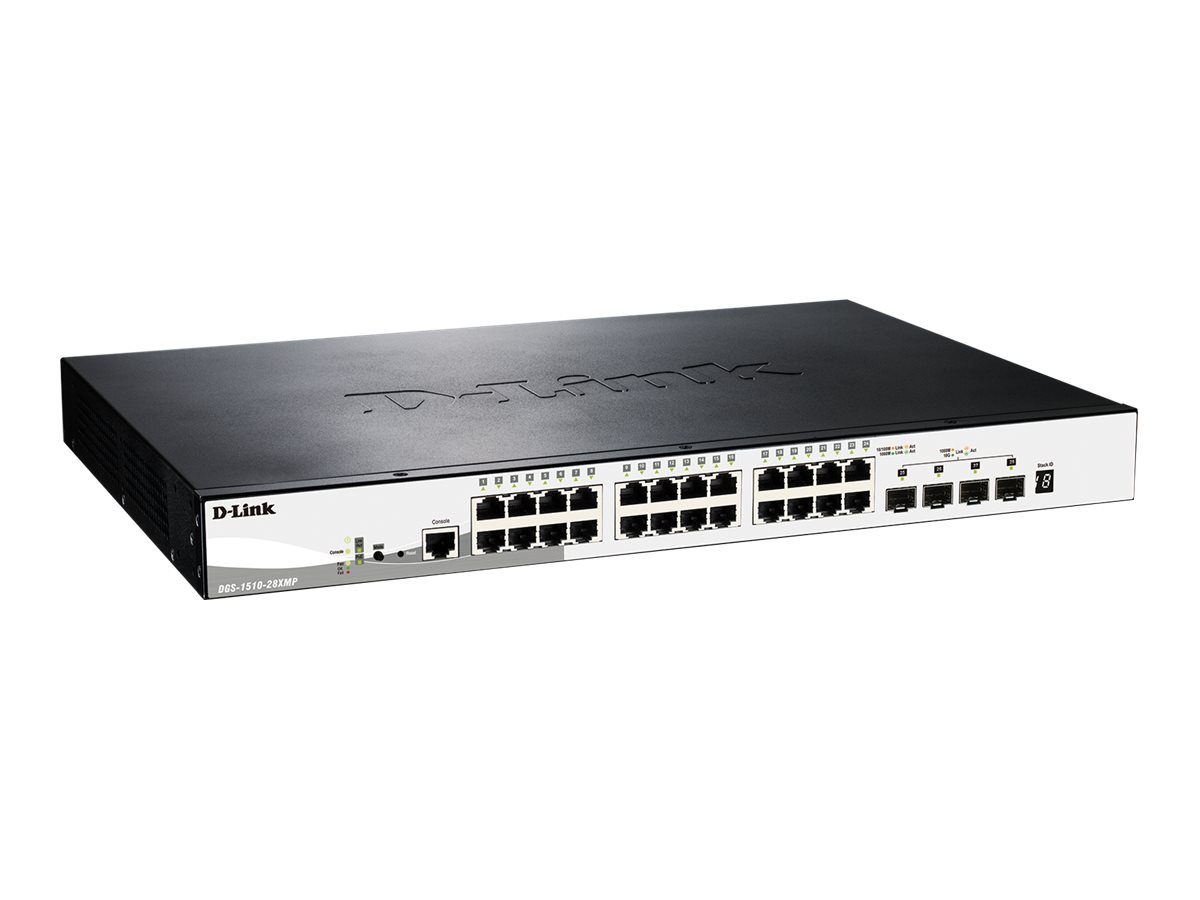 D-Link SmartPro DGS-1510-28XMP - Switch - L3 - managed - 24 x 10/100/1000 (PoE+)