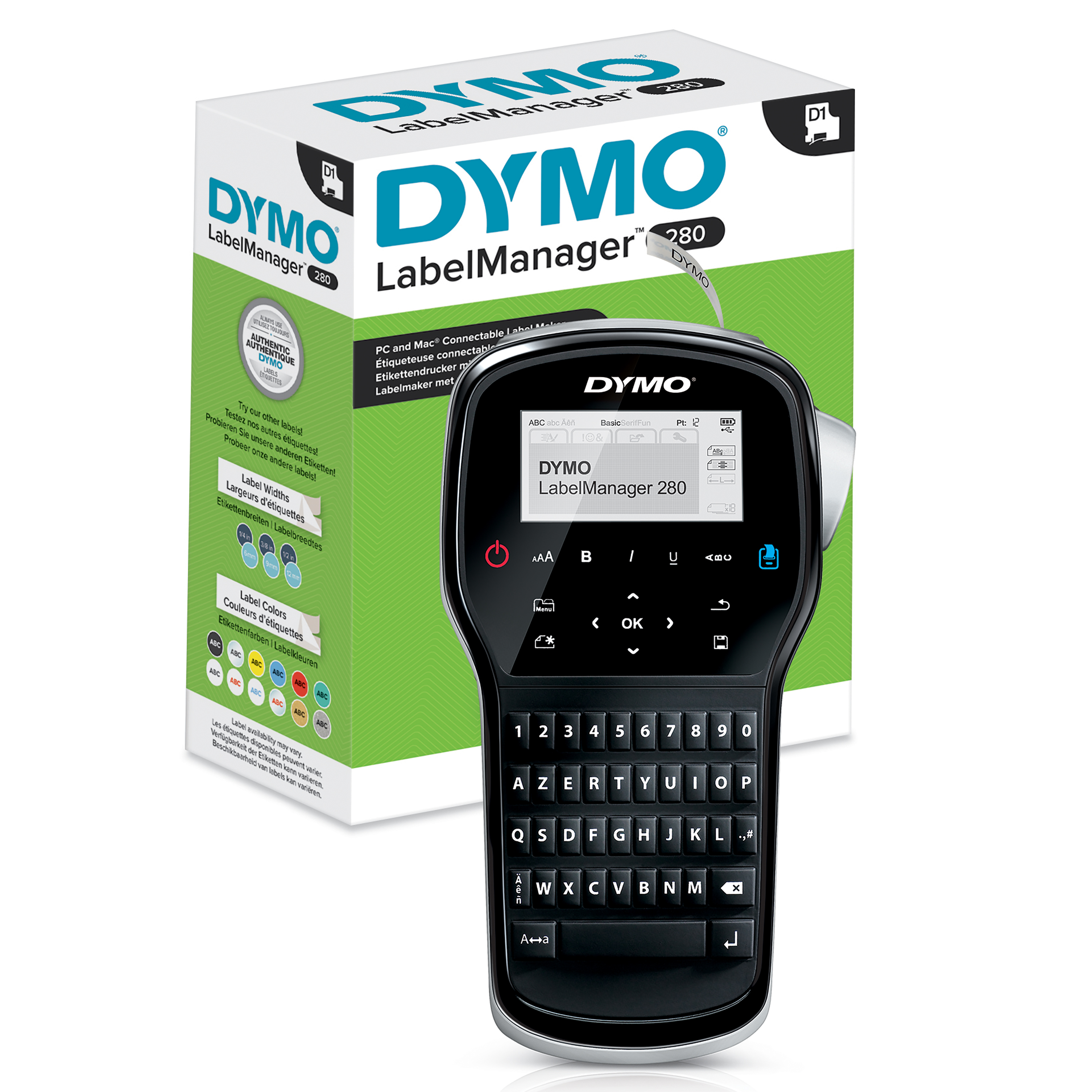 DYMO | LabelManager 280 Beschriftungsgerät | AZERTY-Tastatur