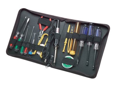 Manhattan Technician Tool Kit (17 items), Consists of: Soldering Iron (Euro 2-pin plug)