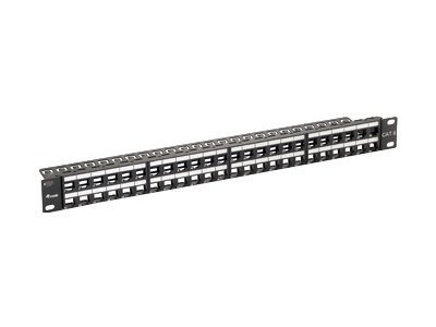 Digital Data Communications Patch Panel - Patch-Panel mit Kabelverwaltung - Schwarz, RAL 9005 - 1U - 48.3 cm (19")