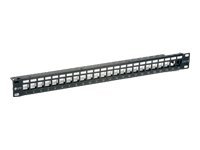 Digital Data Communications Patch-Panel mit Kabelverwaltung - Schwarz - 1U - 48.3 cm (19")