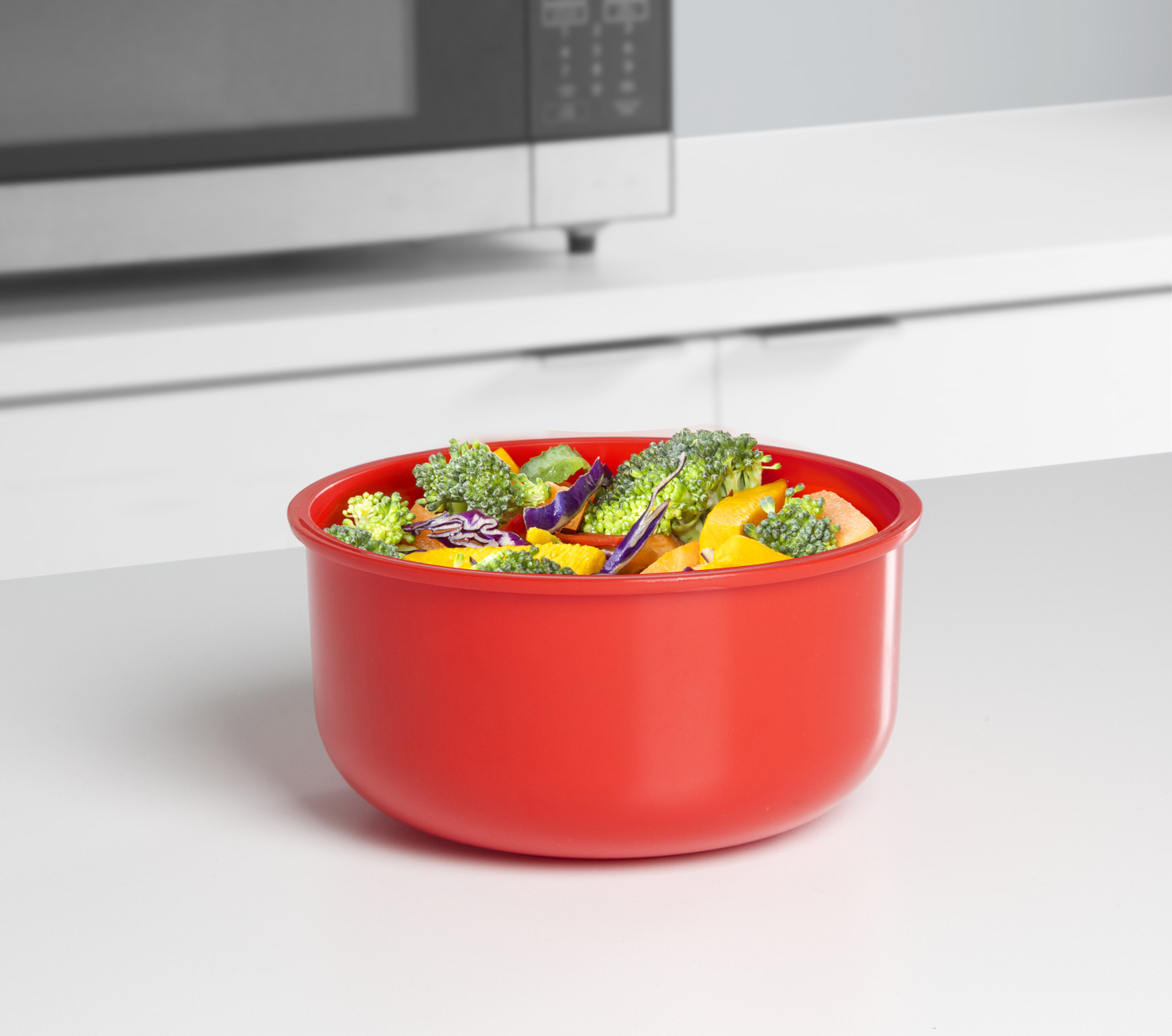 Mikrowellenbehälter Rund mit Ventil |  915 ml | rot Mikrowellenbehälter Rund mit Ventil |  915 ml | rot
