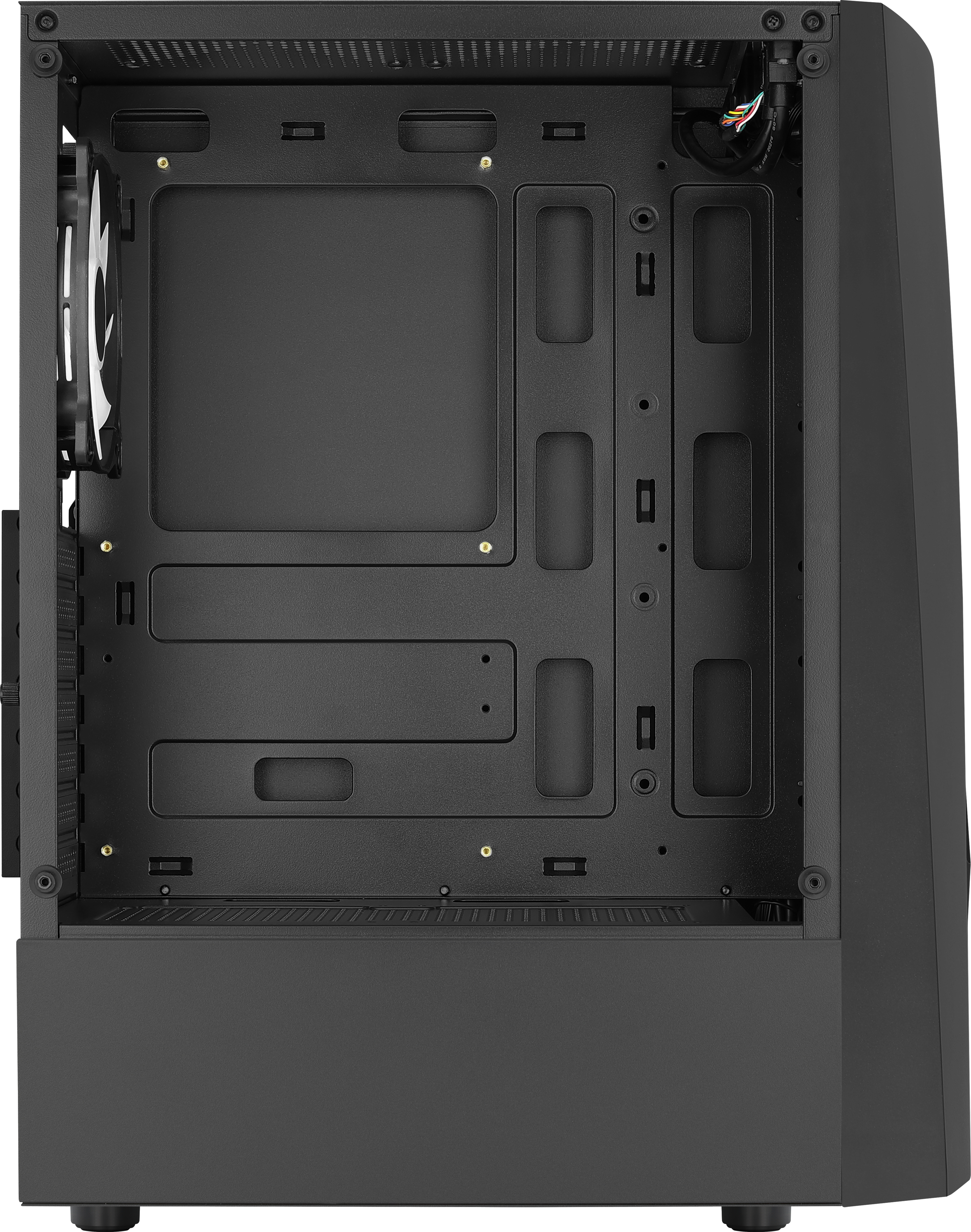 AeroCool Wave ARGB - Schwarz - Glasfenster