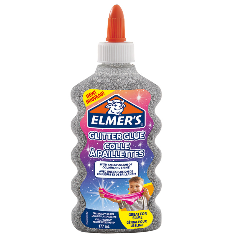 Elmer's | Glitzerkleber Silber 177 ml| Klebstoff-Farbe: Silber 
