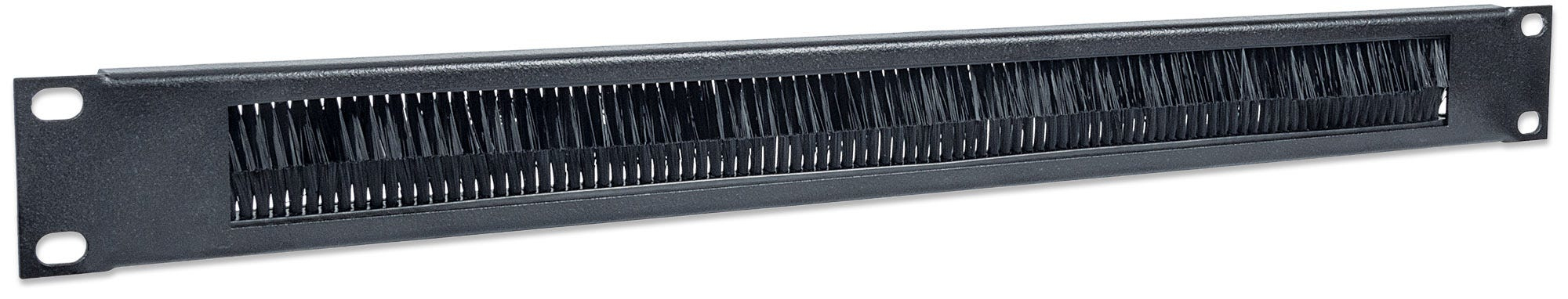 Intellinet 19" Kabeldurchführung, 1 HE, mit Bürstenleiste, schwarz - Rack-Blende mit Bürste für Kabeldurchführung - Schwarz, RAL 9005 - 1U - 48.3 cm (19")