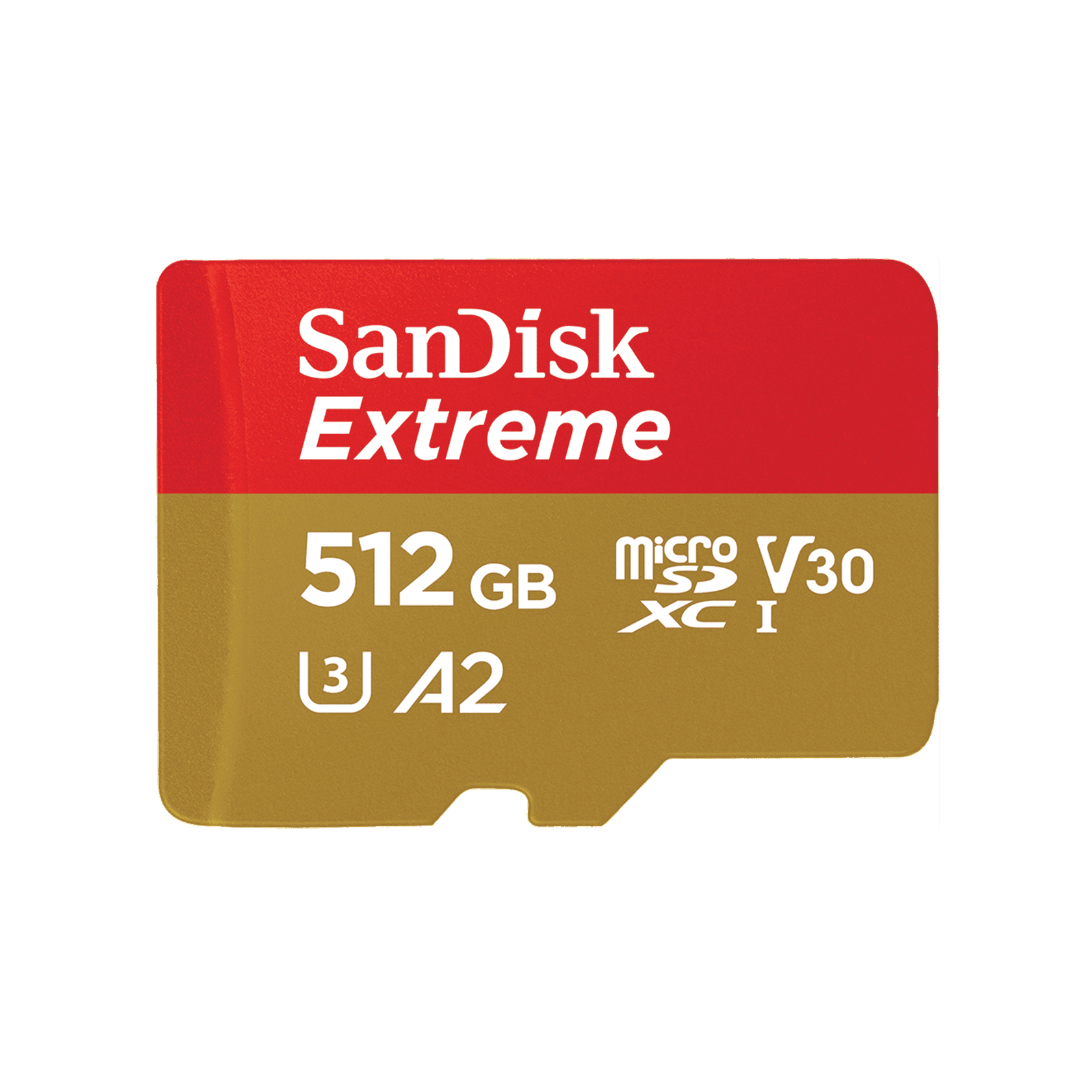 Extreme microSDXC 512GB+SD Adapater 190MB/s 130MB/s A2 C10 V30 UHS-I U3