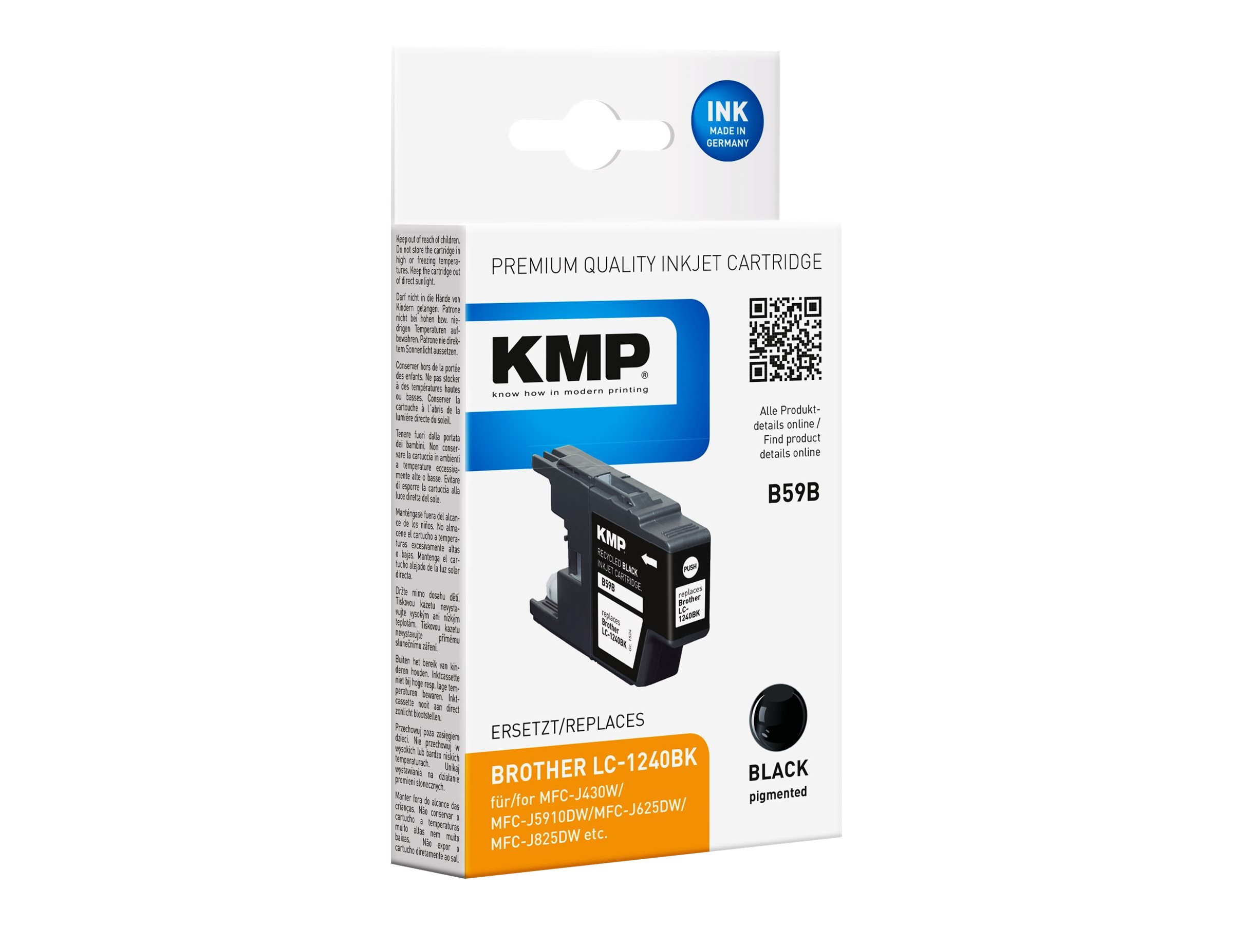 KMP B59B - Schwarz - kompatibel - Tintenpatrone (Alternative zu: Brother LC1240BK)