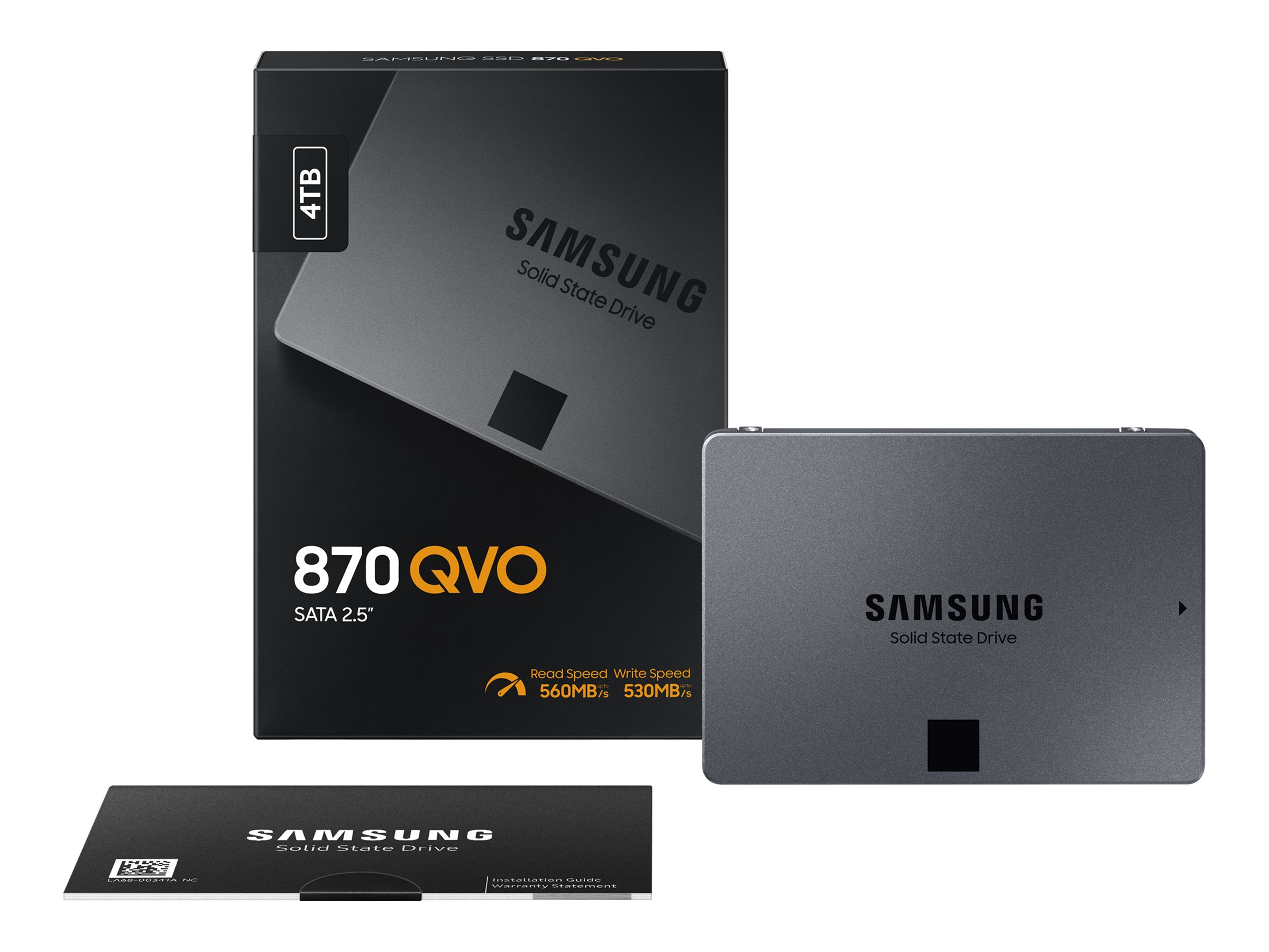 Samsung 870 QVO MZ-77Q4T0BW - 4 TB SSD - intern - 2.5" (6.4 cm)