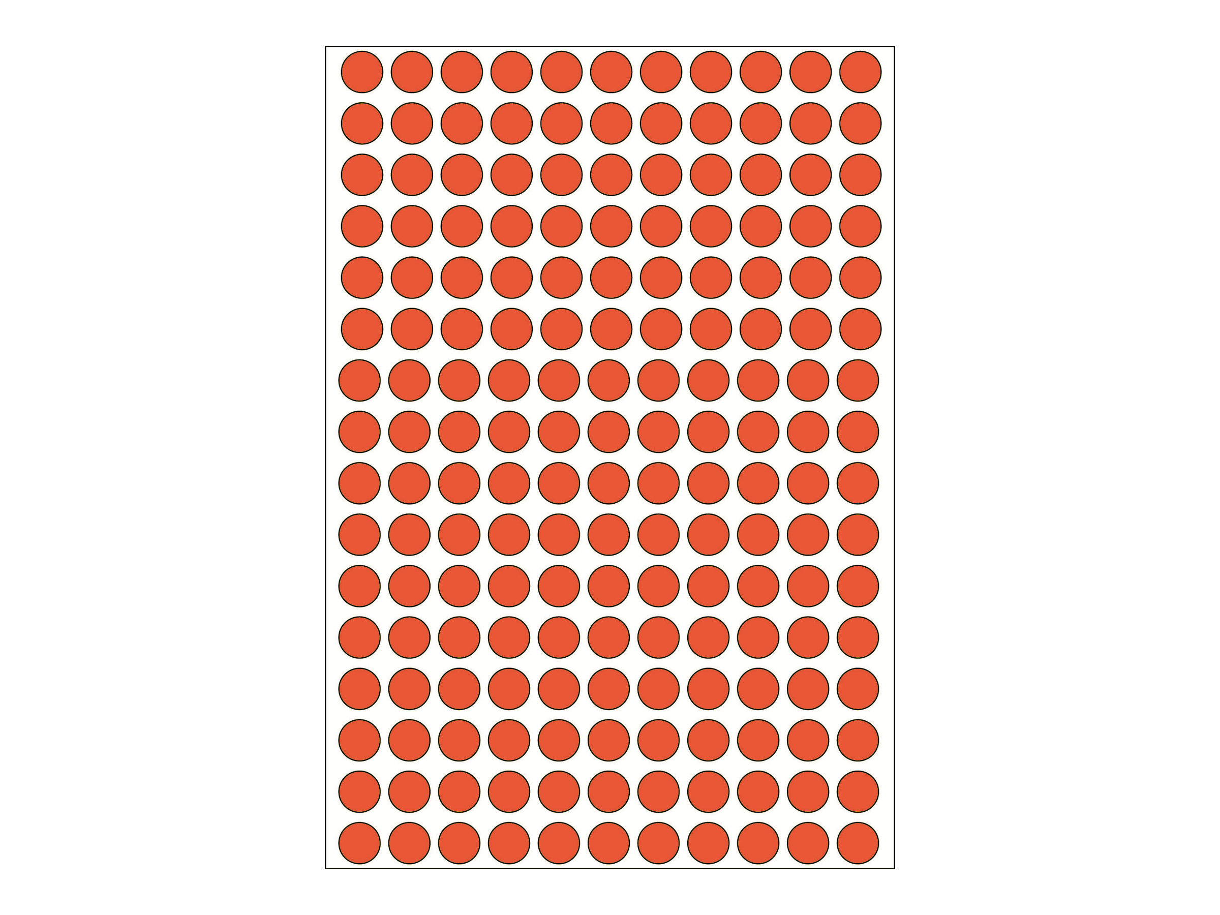 HERMA Permanenter Klebstoff - Rot - 8 mm rund 5632 Etikett(en) (32 Bogen x 176)