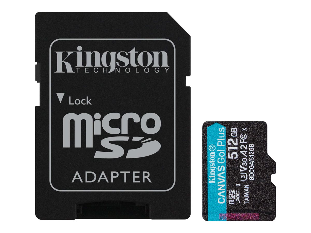 SD MicroSD Card 512GB Kingston SDXC Canvas Go Plus retail