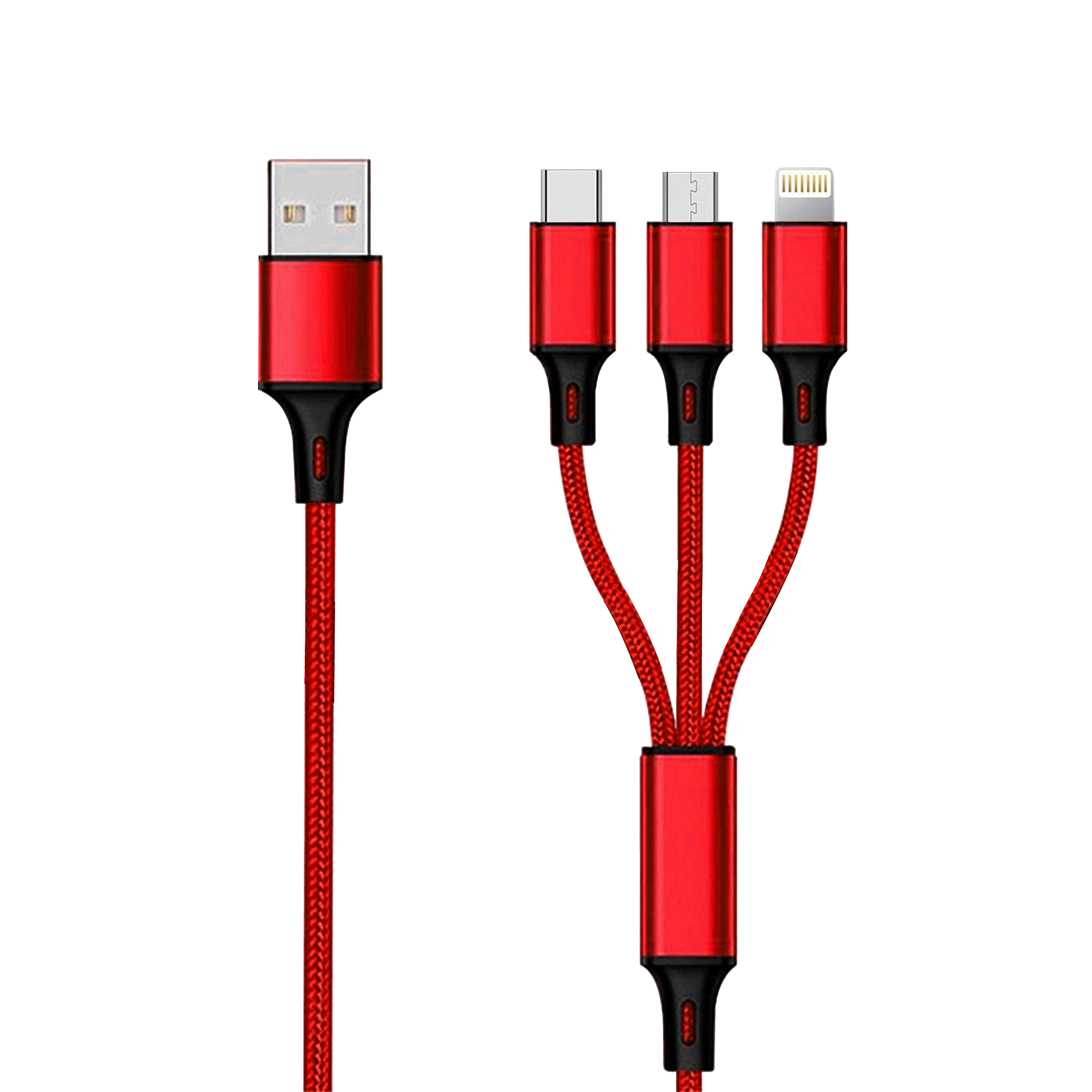 ACV 3in1 USB Ladekabel rot 1.5m - Digital/Daten