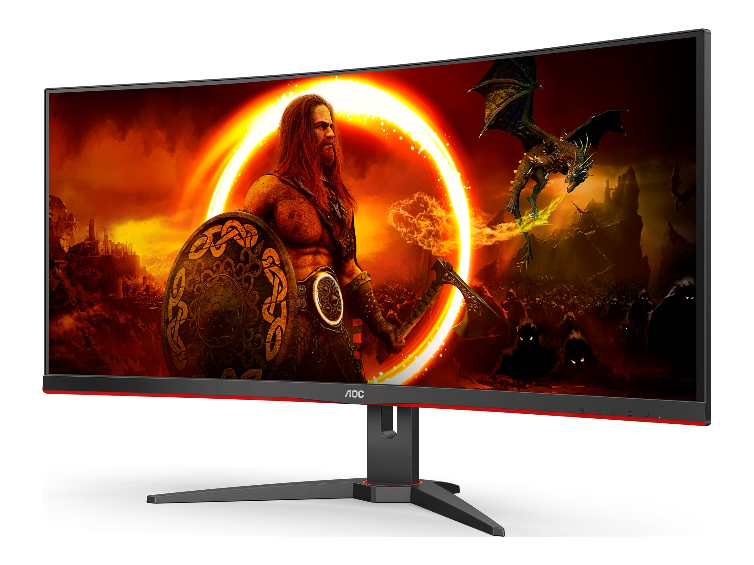 AOC 86,4cm (34")  CU34G2XE/BK 21:09 HDMI+DP Curved black/red retail